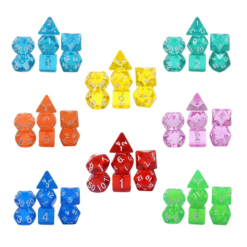DND Dice Sets 10 X 7 Polyhedral Dice (70pcs) with a Large Drawstring Bag Great for Dungeons and Dragons Role Playing Table Game