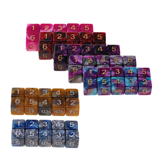 10pcs D6 Dice 16mm Dice Set for Dice Table Board Game & Math Games
