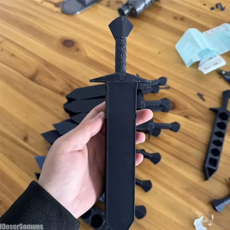 3D Printed Sword-shaped Storage Box for Dice DND