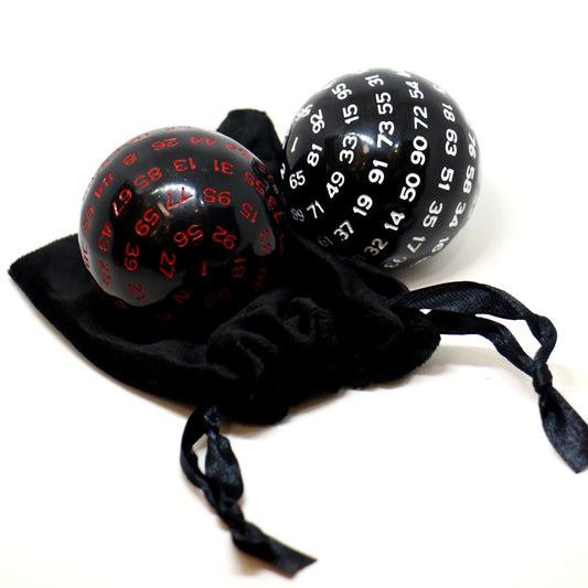 1pc D100 Dice With Velvet Bag
